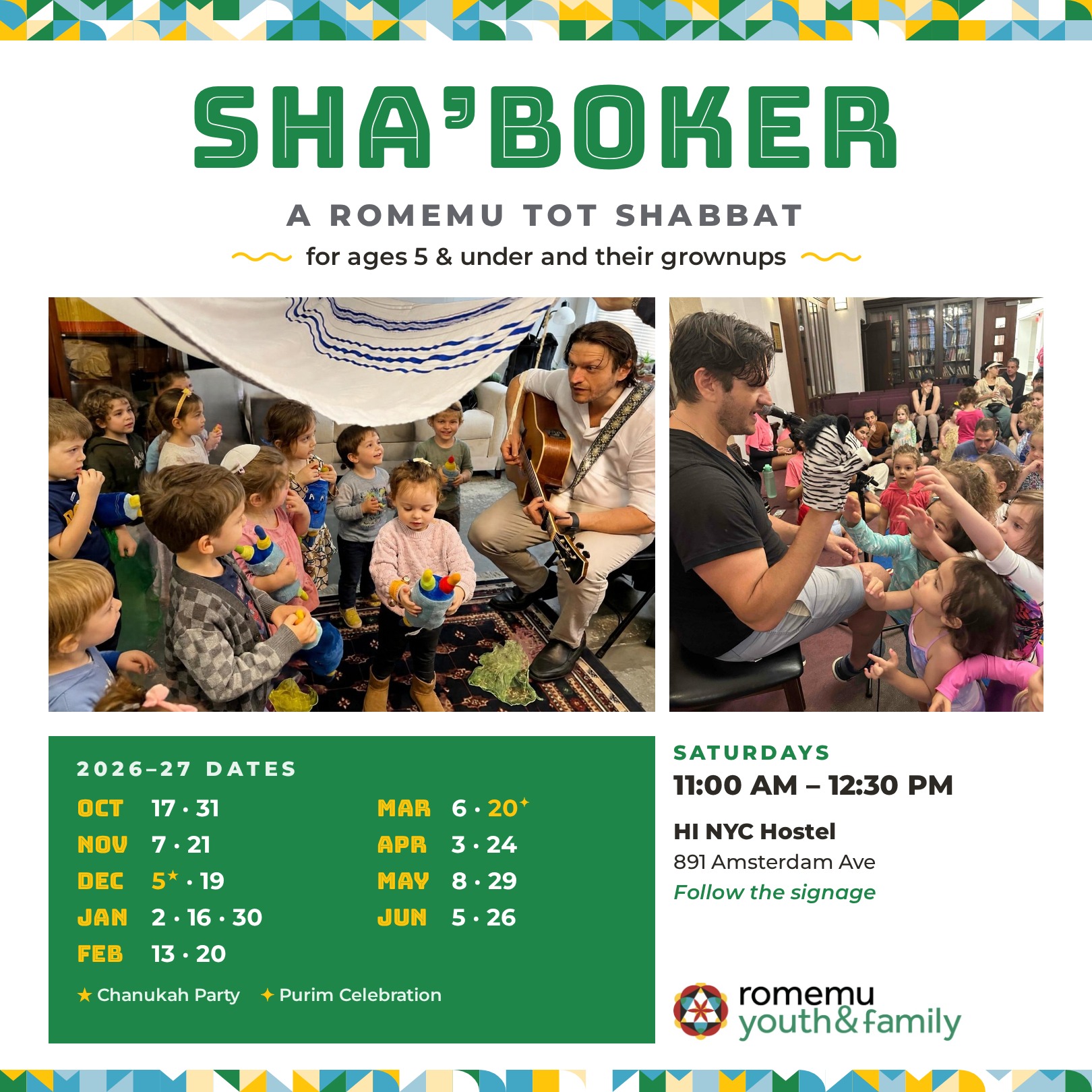 Sha’boker: A Romemu Tot Shabbat